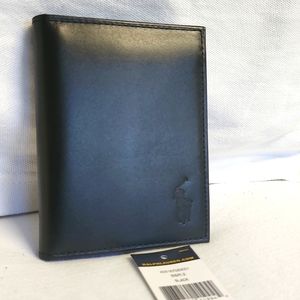 POLO RALPH LAUREN LIMITED EDITION SOLD OUT MENS WALLET BLACK LEATHER